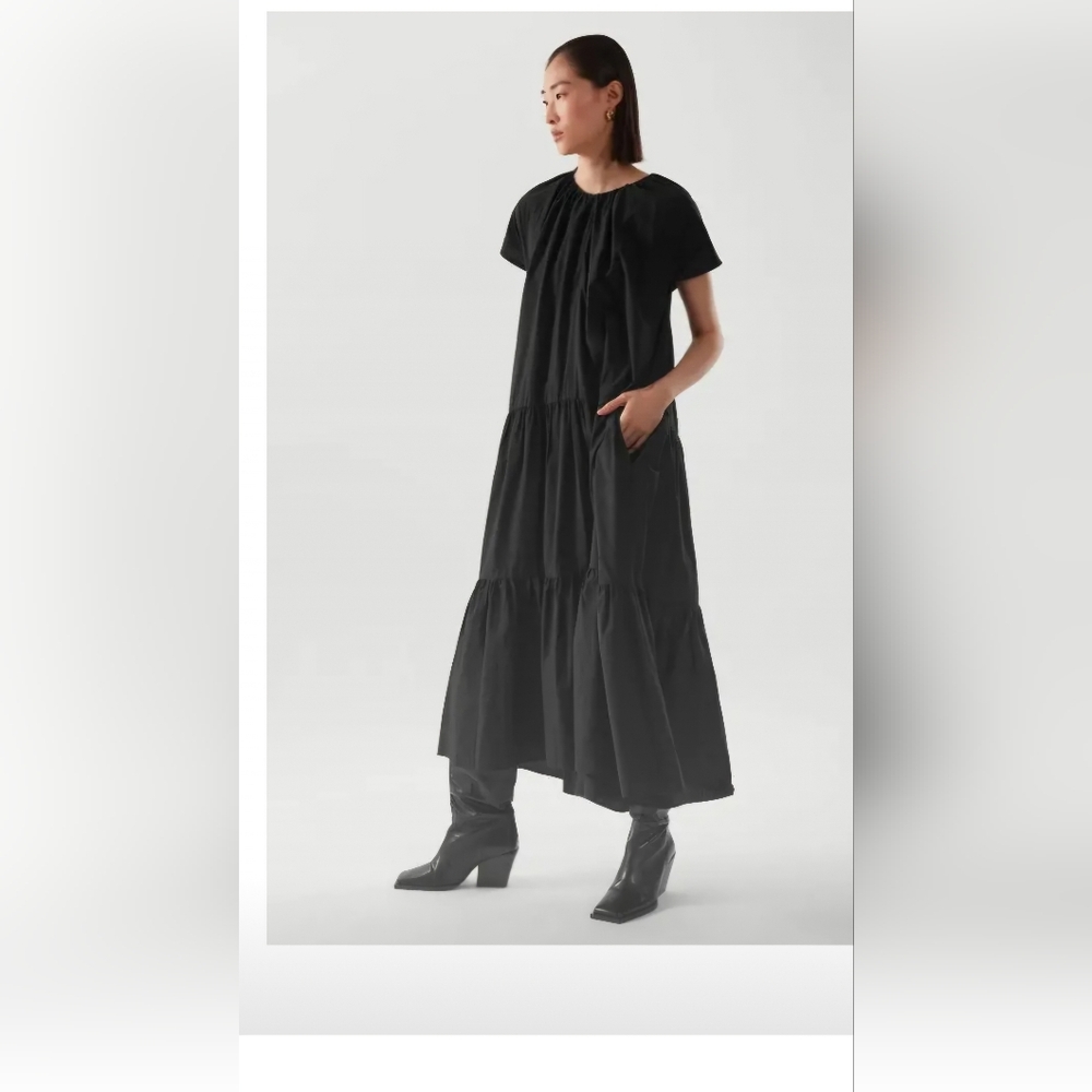 COS Tiered A-Line Maxi Dress. Size 14